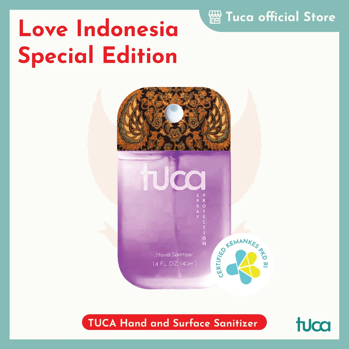 Tuca Love Indonesia Special Design - Hand Sanitizer & Surface Sanitizer Gift Custom Sanitizer