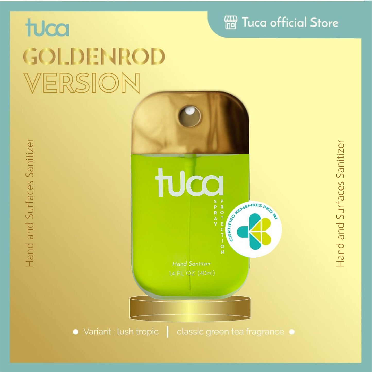 Tuca Goldenrod Edition - Hand Sanitizer and Surface Sanitizer Food Grade