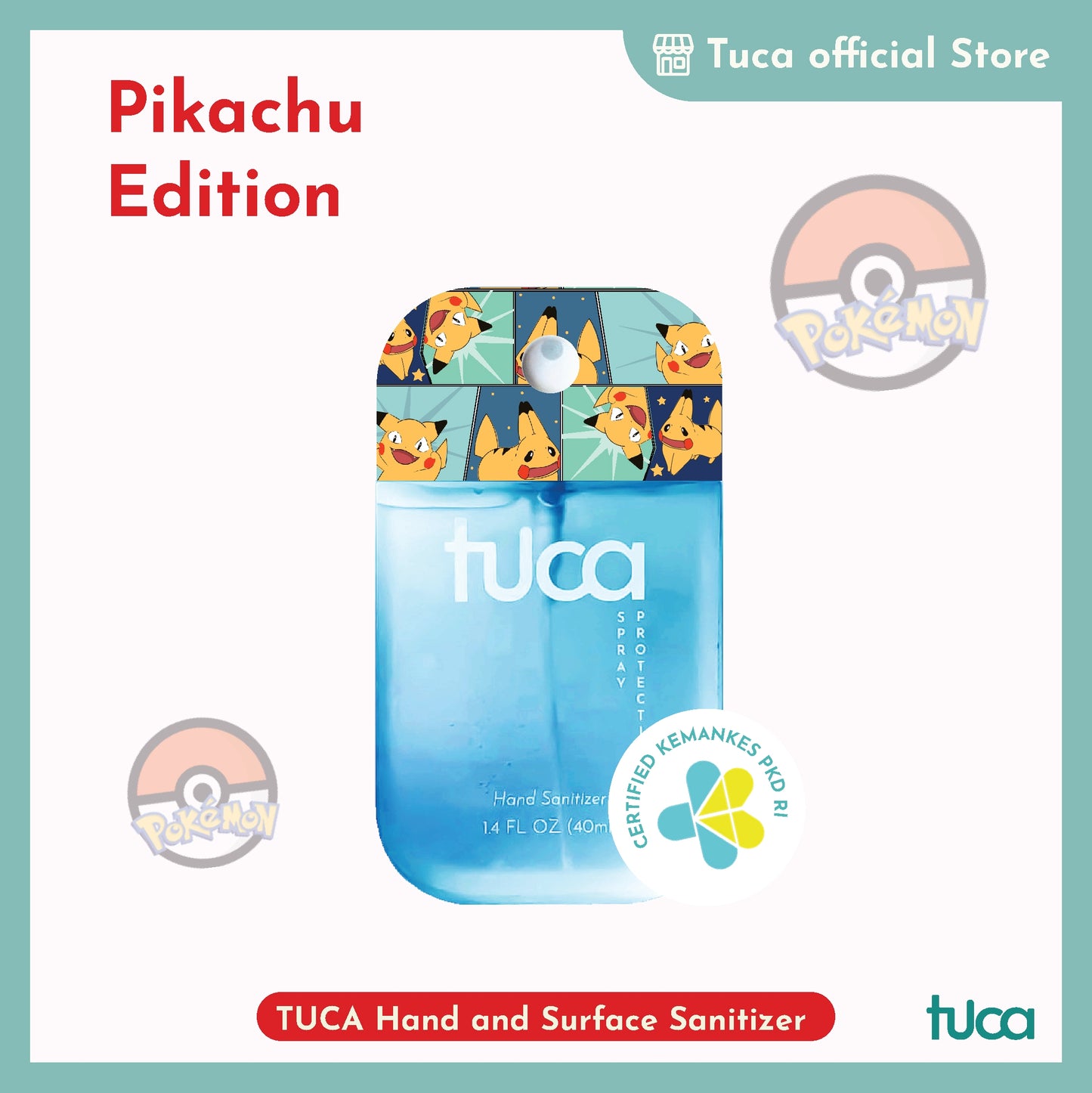 Tuca Pikachu Karakter Special Design - Hand Sanitizer & Surface Sanitizer Gift Custom Sanitizer