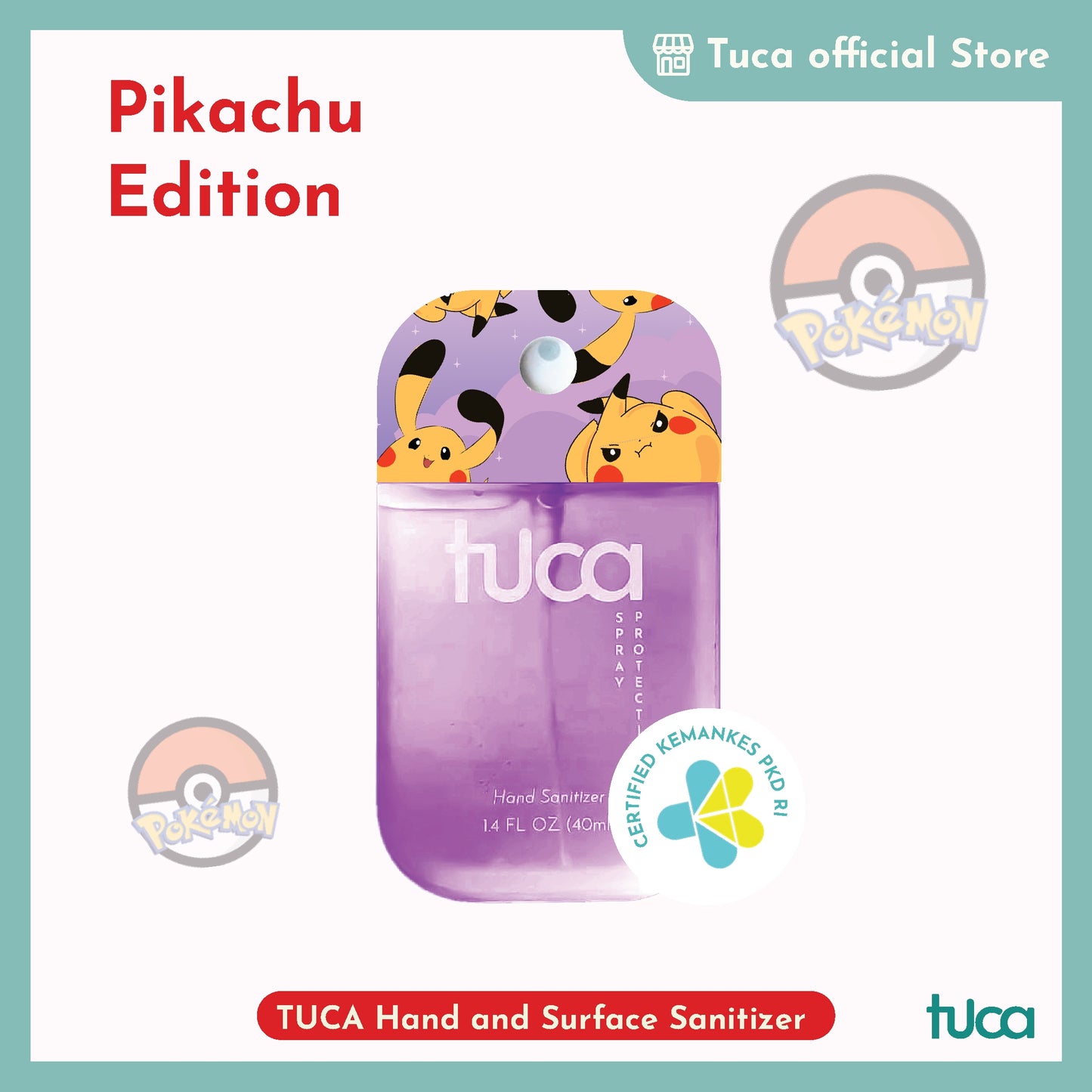 Tuca Pikachu Karakter Special Design - Hand Sanitizer & Surface Sanitizer Gift Custom Sanitizer