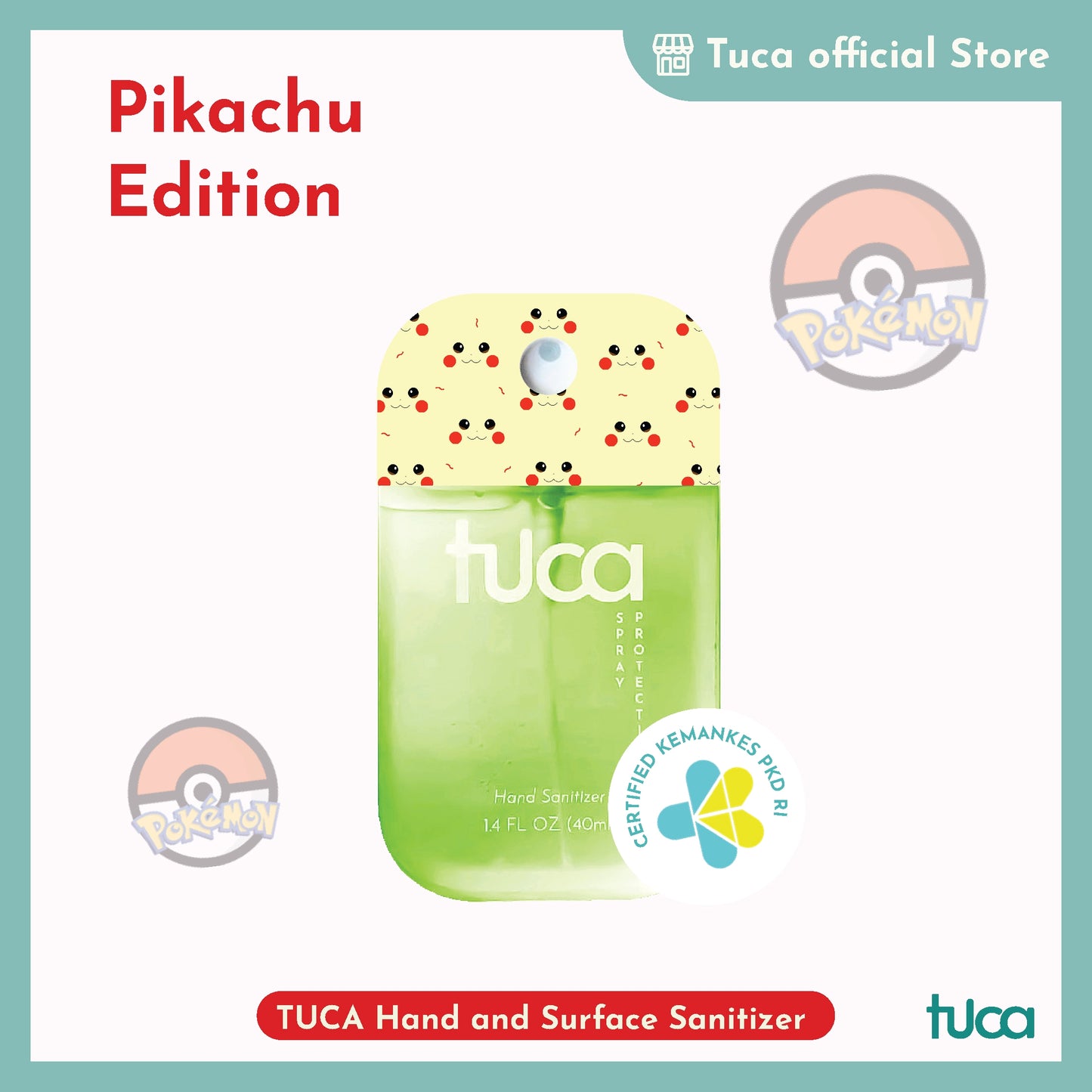 Tuca Pikachu Karakter Special Design - Hand Sanitizer & Surface Sanitizer Gift Custom Sanitizer