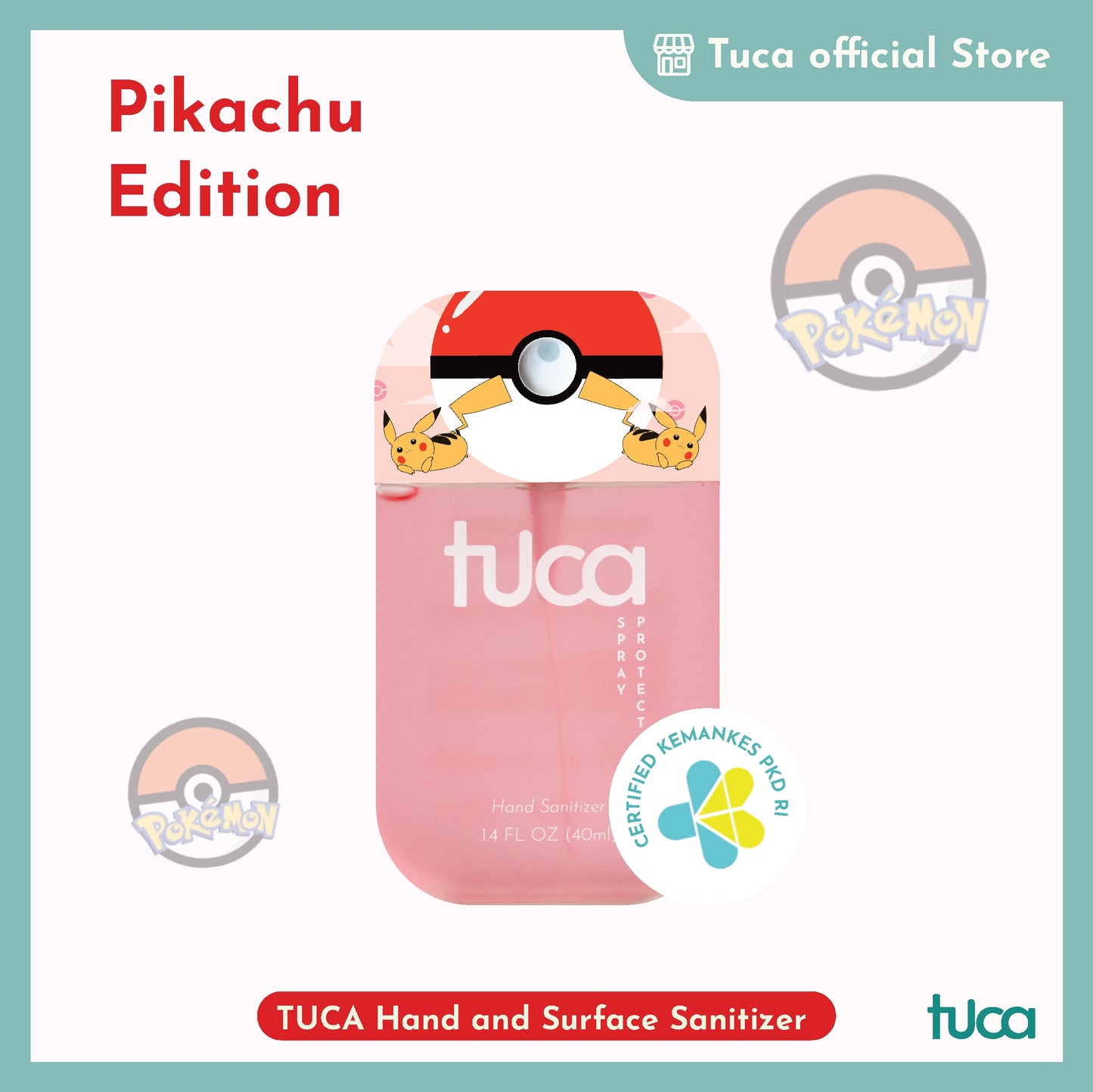 Tuca Pikachu Karakter Special Design - Hand Sanitizer & Surface Sanitizer Gift Custom Sanitizer