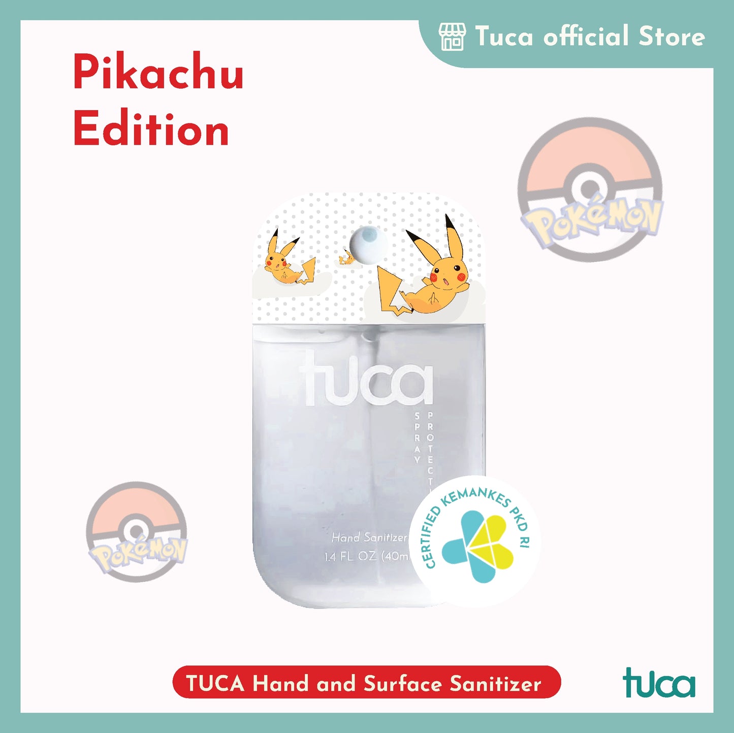 Tuca Pikachu Karakter Special Design - Hand Sanitizer & Surface Sanitizer Gift Custom Sanitizer