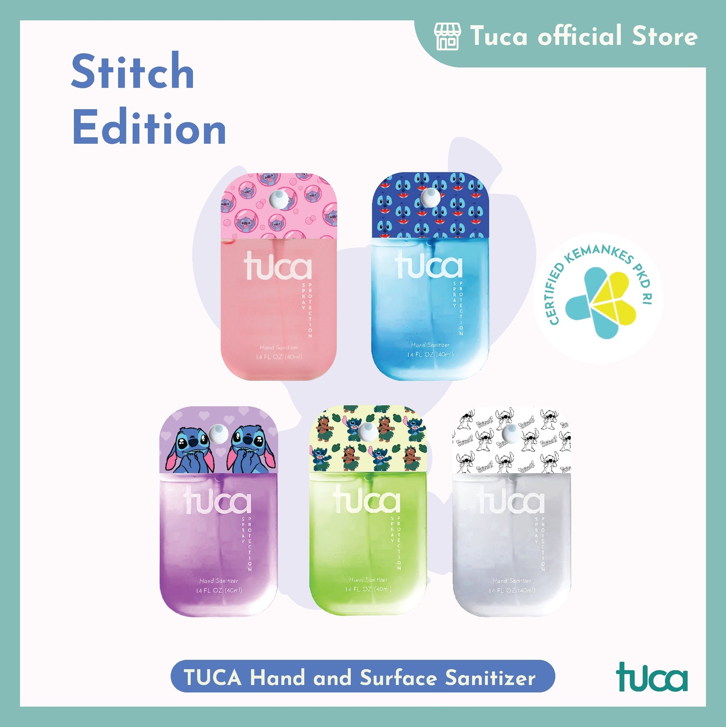 Tuca Lilo Stitch Karakter Special Design - Hand Sanitizer & Surface Sanitizer Gift Custom Sanitizer
