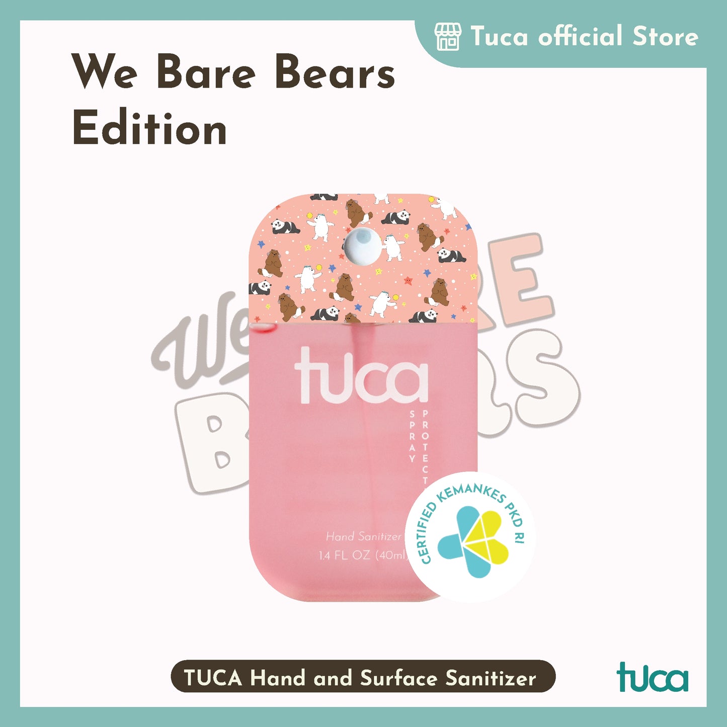 Tuca Bears Karakter Special Design - Hand Sanitizer & Surface Sanitizer Gift Custom Sanitizer