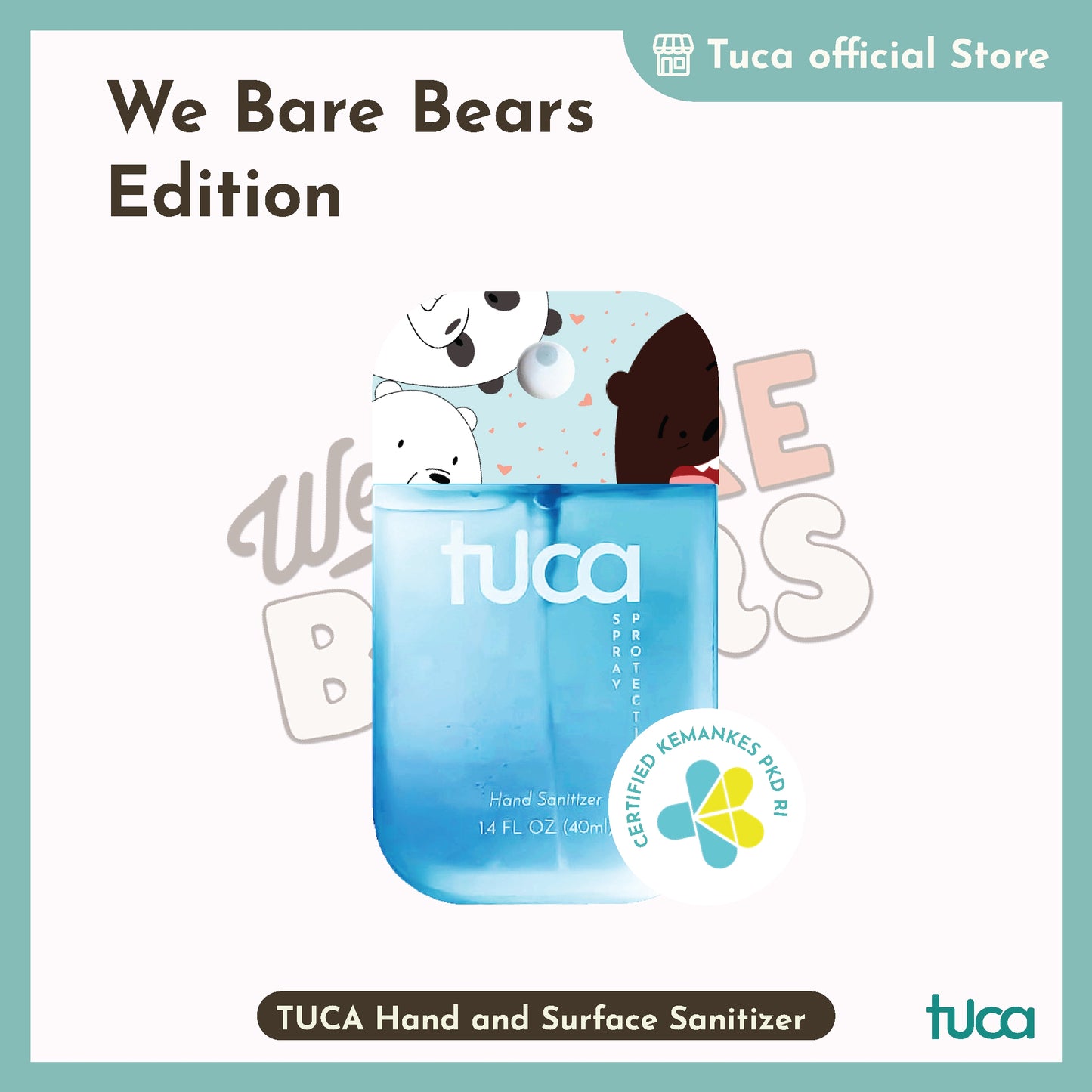 Tuca Bears Karakter Special Design - Hand Sanitizer & Surface Sanitizer Gift Custom Sanitizer