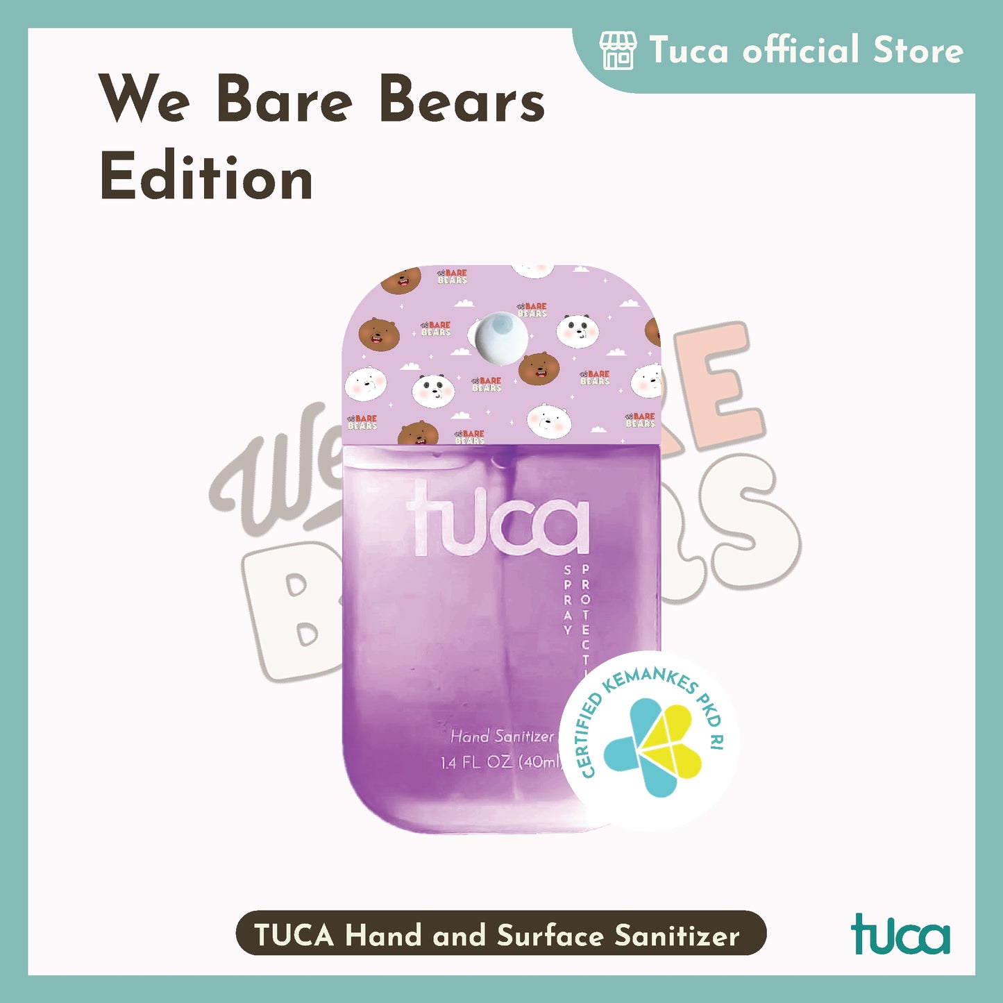 Tuca Bears Karakter Special Design - Hand Sanitizer & Surface Sanitizer Gift Custom Sanitizer