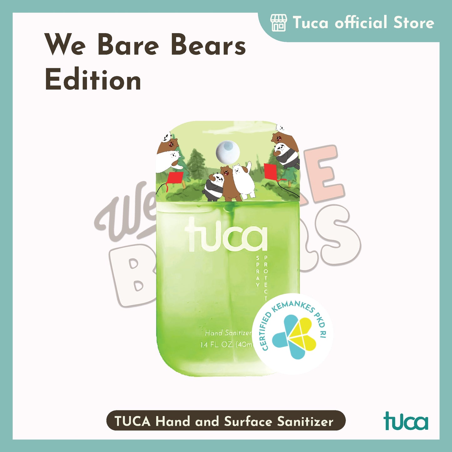 Tuca Bears Karakter Special Design - Hand Sanitizer & Surface Sanitizer Gift Custom Sanitizer