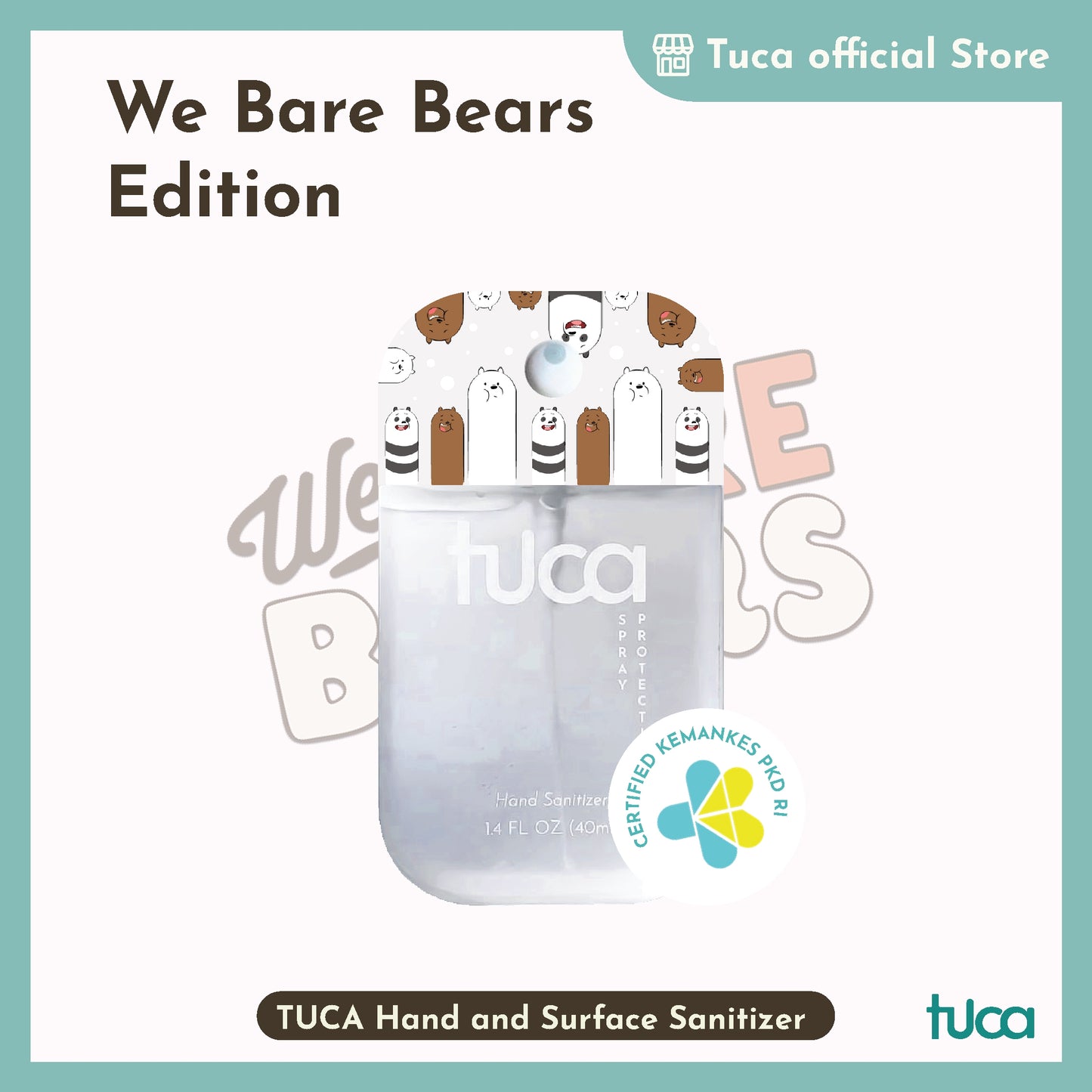 Tuca Bears Karakter Special Design - Hand Sanitizer & Surface Sanitizer Gift Custom Sanitizer
