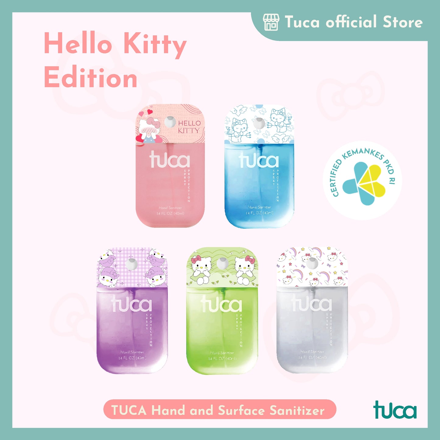 Tuca Hello Kitty Karakter Special Design - Hand Sanitizer & Surface Sanitizer Gift Custom Sanitizer