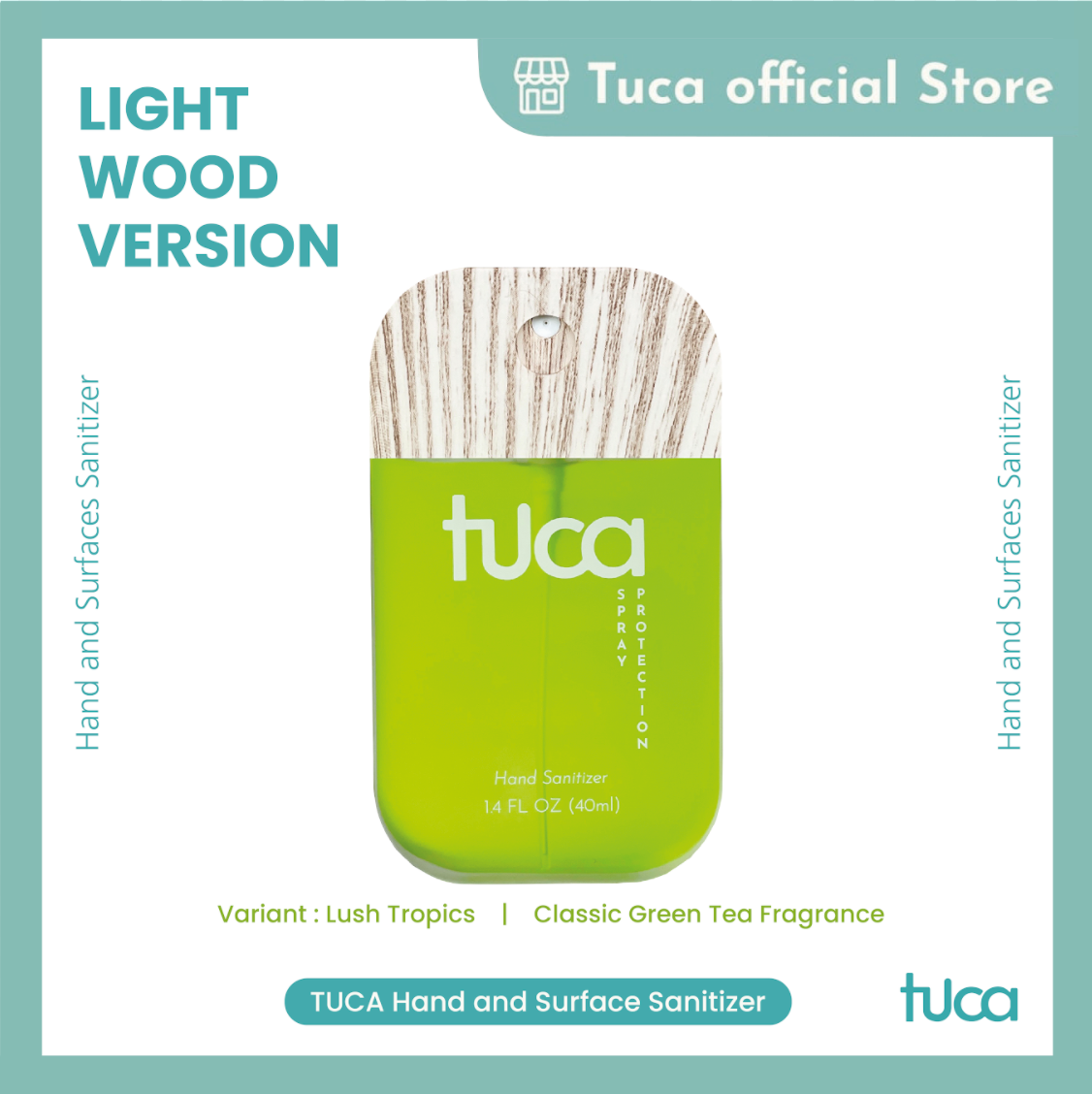 Tuca Hand Sanitizer and Surface Sanitizer - Lush Tropics - Food Grade Touchland Custom Sanitizer