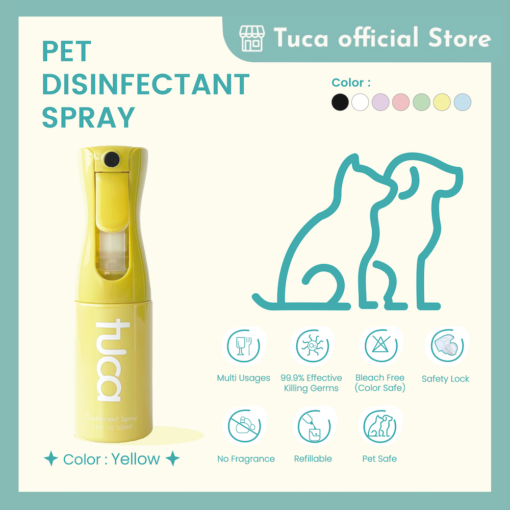 Pet Disinfectant Antiseptik Spray Alcohol Free Aromatherapy Food Grade Tuca - Disinfektan Non Alkohol Aman untuk Hewan