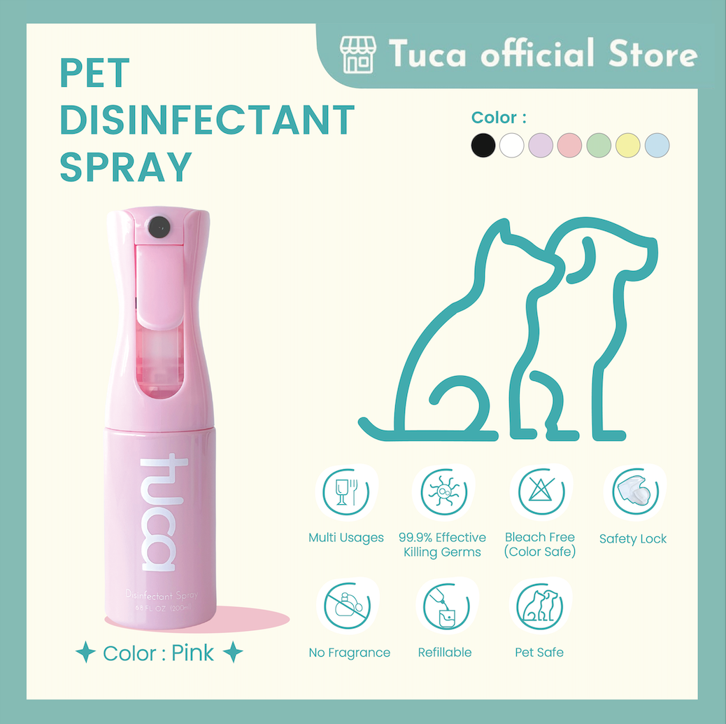 Pet Disinfectant Antiseptik Spray Alcohol Free Aromatherapy Food Grade Tuca - Disinfektan Non Alkohol Aman untuk Hewan