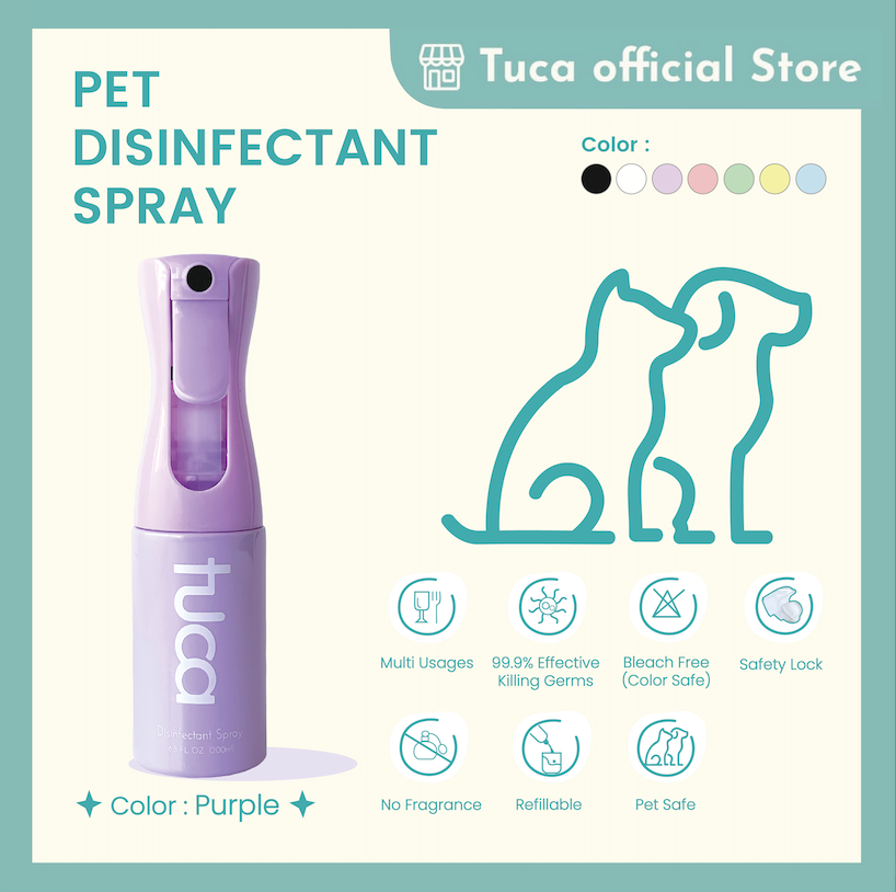 Pet Disinfectant Antiseptik Spray Alcohol Free Aromatherapy Food Grade Tuca - Disinfektan Non Alkohol Aman untuk Hewan