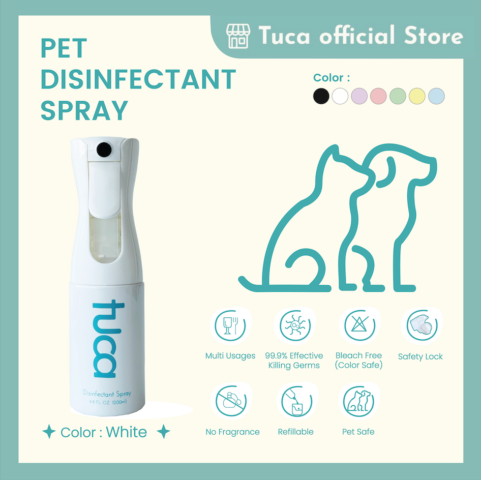Pet Disinfectant Antiseptik Spray Alcohol Free Aromatherapy Food Grade Tuca - Disinfektan Non Alkohol Aman untuk Hewan