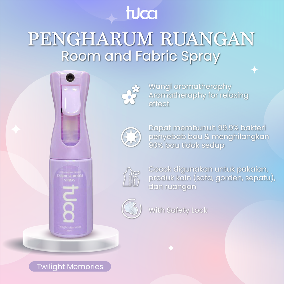 Pengharum Ruangan Room Spray and Fabric Spray Anti Bacterial Tuca - Pewangi Ruangan Linen Spray