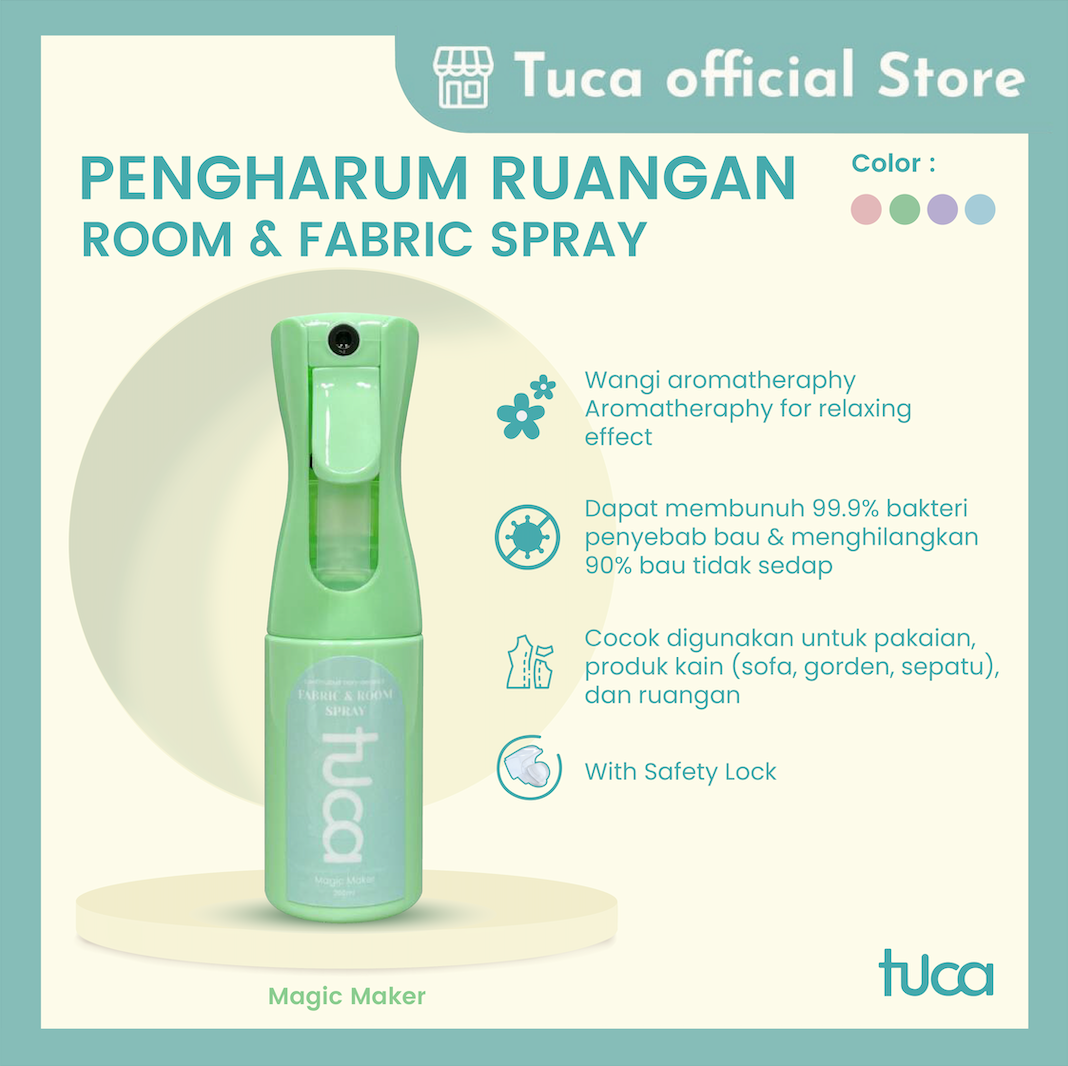 Pengharum Ruangan Room Spray and Fabric Spray Anti Bacterial Tuca - Pewangi Ruangan Linen Spray
