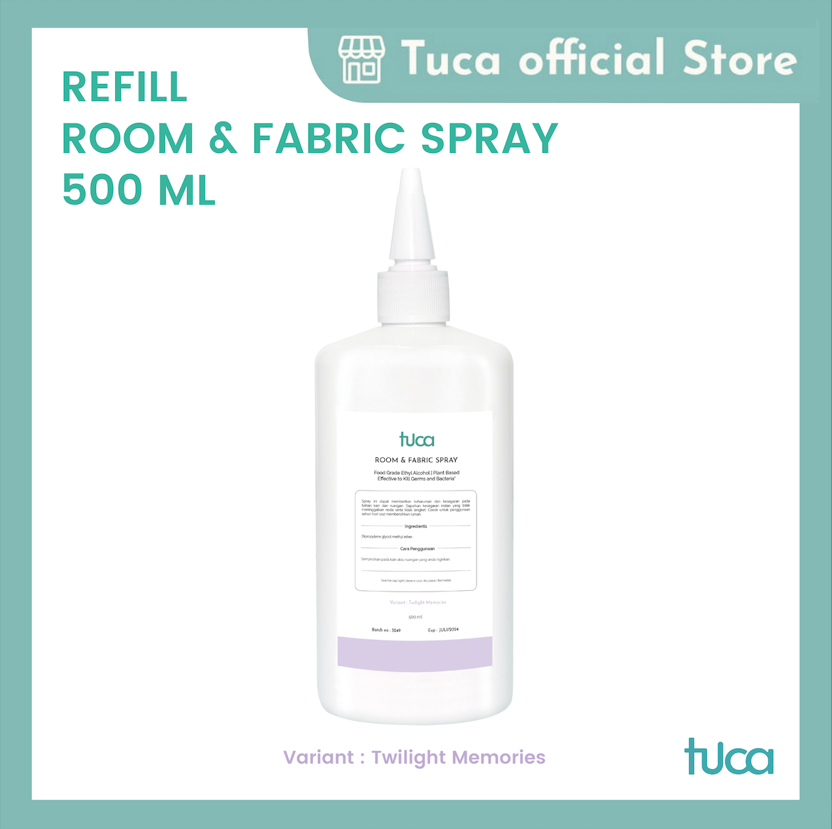 Cairan Refill Pengharum Ruangan Room Spray & Fabric Spray Antibacterial Tuca