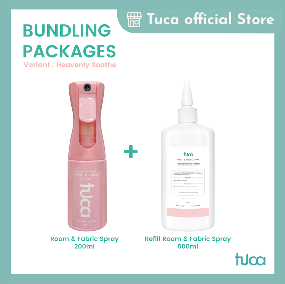 Bundling Pengharum Ruangan Room Spray and Fabric Spray Anti Bacterial Tuca - Pewangi Ruangan Linen Spray