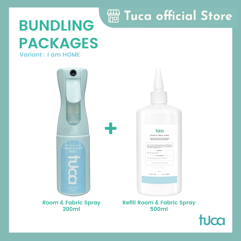 Bundling Pengharum Ruangan Room Spray and Fabric Spray Anti Bacterial Tuca - Pewangi Ruangan Linen Spray