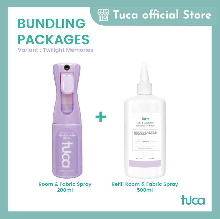 Bundling Pengharum Ruangan Room Spray and Fabric Spray Anti Bacterial Tuca - Pewangi Ruangan Linen Spray