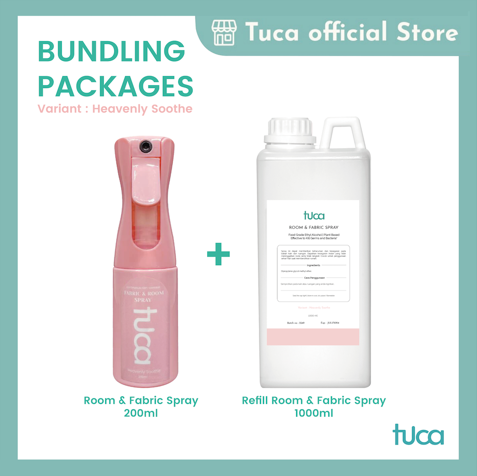 Bundling Pengharum Ruangan Room Spray and Fabric Spray Anti Bacterial Tuca - Pewangi Ruangan Linen Spray