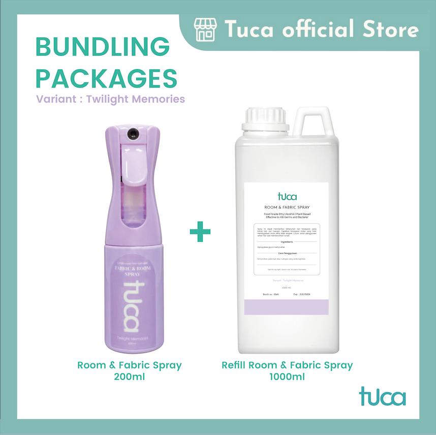Bundling Pengharum Ruangan Room Spray and Fabric Spray Anti Bacterial Tuca - Pewangi Ruangan Linen Spray