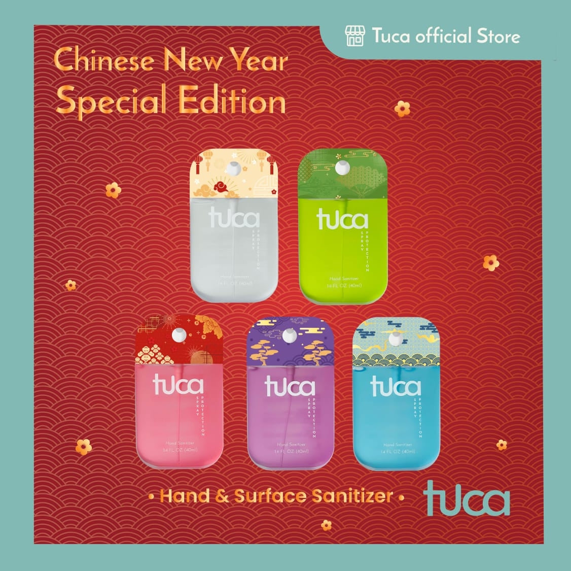 Tuca CNY Special Edition Hand Sanitizer & Surface Sanitizer Hampers - Food Grade Custom Spray