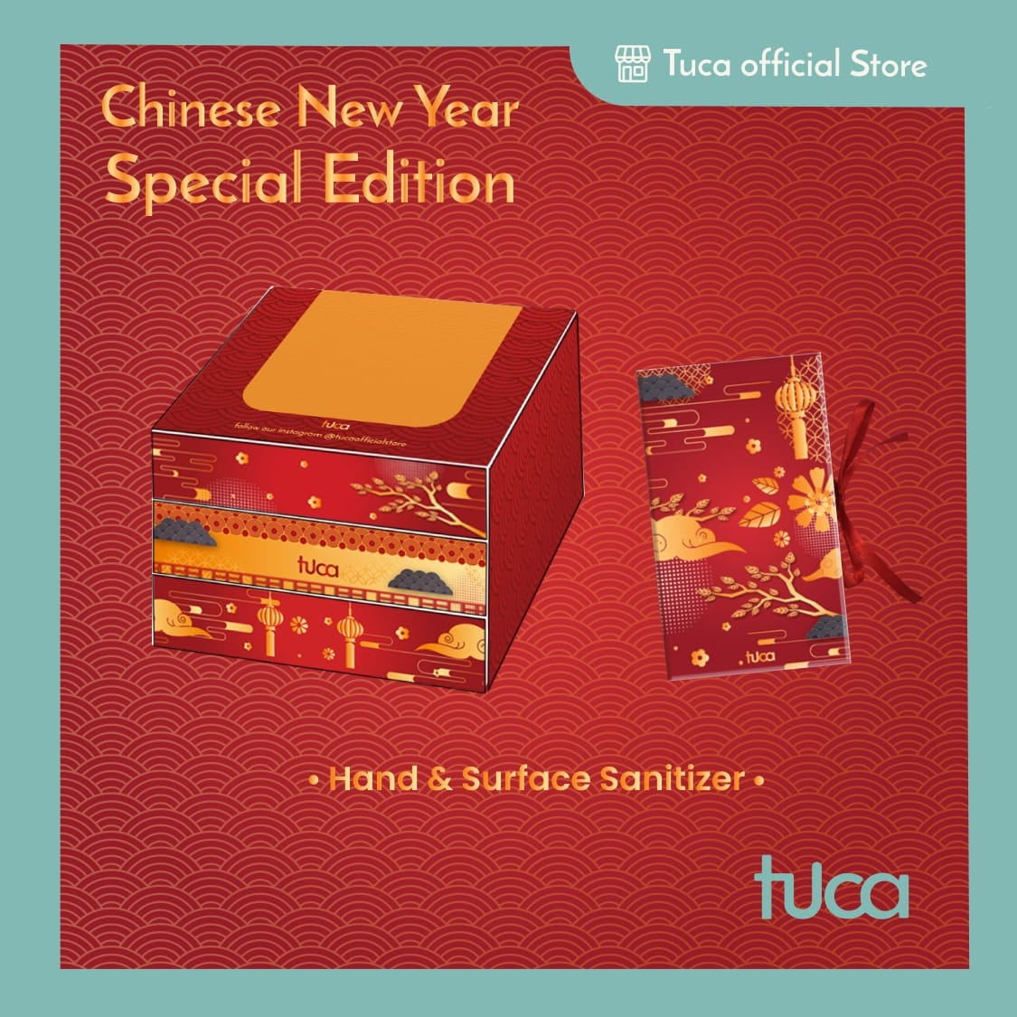 Tuca CNY Special Edition Hand Sanitizer & Surface Sanitizer Hampers - Food Grade Custom Spray