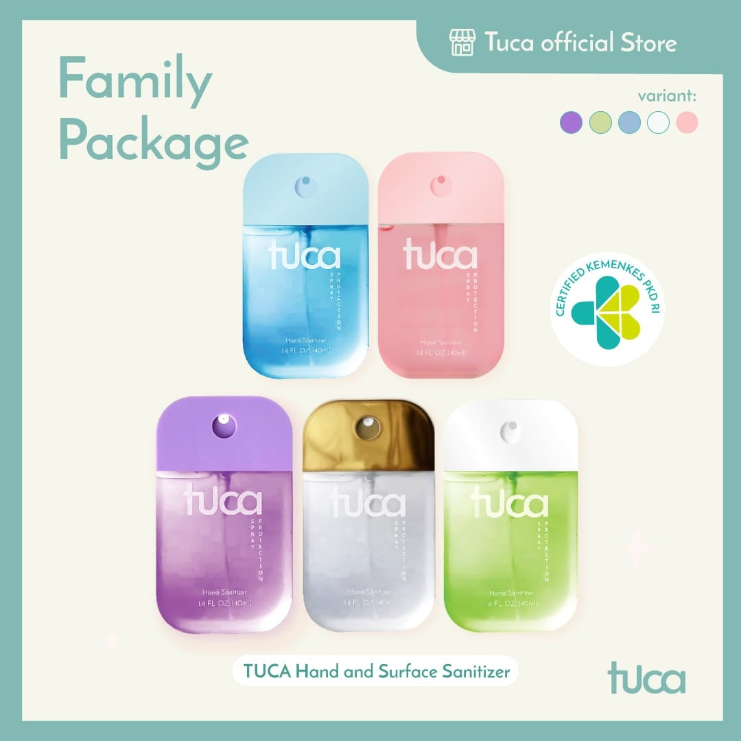Tuca Family Package - 5  Hand Sanitizer and Surface Sanitizer Food Grade Custom Sanitizer