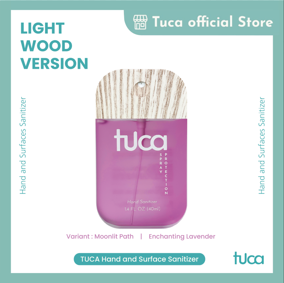 Tuca Hand Sanitizer and Surface Sanitizer - Moonlit Path - Food Grade Touchland Custom Sanitizer