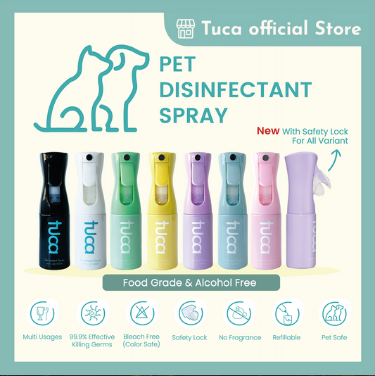 Pet Disinfectant Antiseptik Spray Alcohol Free Aromatherapy Food Grade Tuca - Disinfektan Non Alkohol Aman untuk Hewan