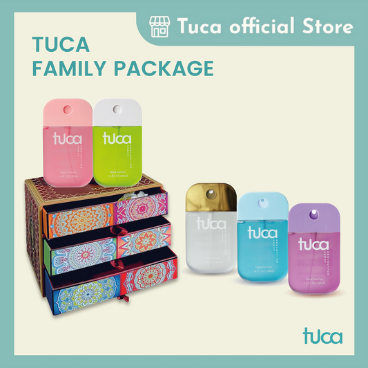 Tuca Family Package - 5  Hand Sanitizer and Surface Sanitizer Food Grade Custom Sanitizer