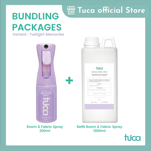 Bundling Pengharum Ruangan Room Spray and Fabric Spray Anti Bacterial Tuca - Pewangi Ruangan Linen Spray